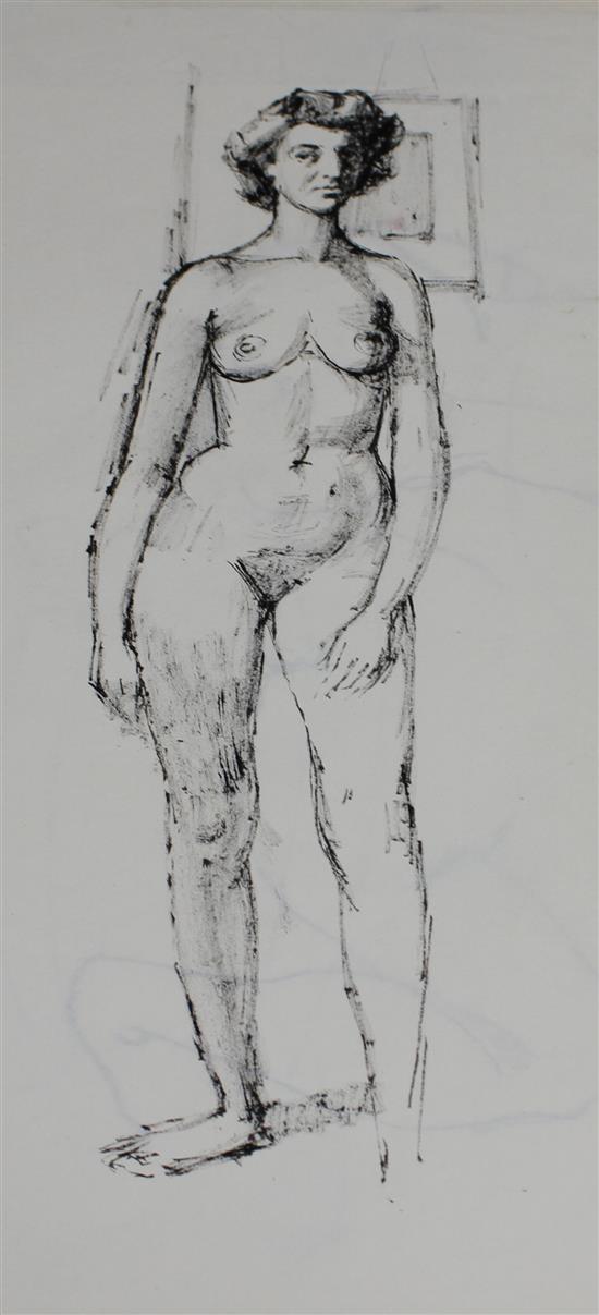 Peter Collins, twelve pen and ink on paper, Studies of female nudes, largest 35 x 25cm, unframed